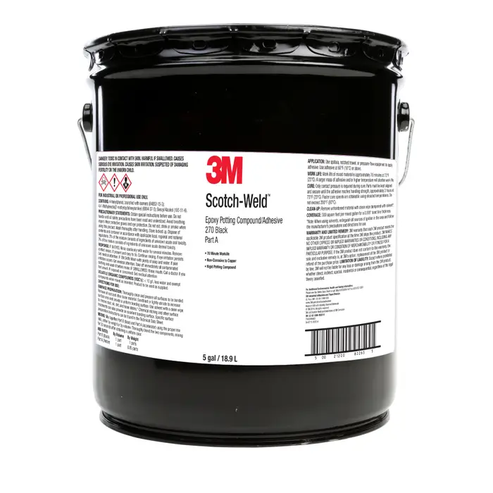 3M Scotch-Weld 2-Komponenten-Konstruktionsklebstoff auf Epoxidharzbasis DP270, Schwarz, Teil A, 18.9 L