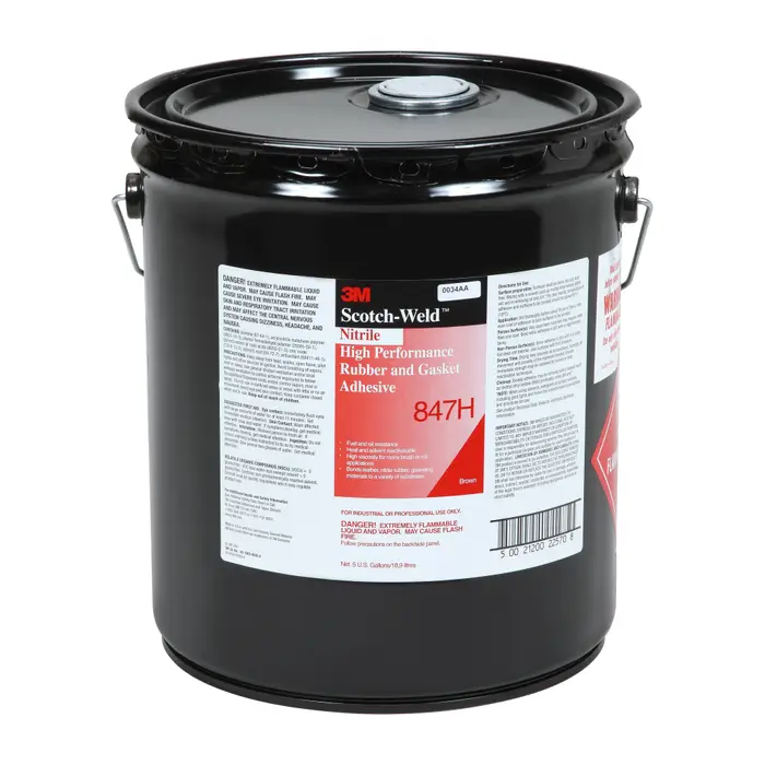 3M Lösemittelklebstoff auf Nitrilkautschukbasis 847, Braun, 20 L