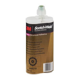 3M Scotch-Weld 2-Komponenten-Konstruktionsklebstoff auf Epoxidharzbasis 7240 FR, Schwarz, Teil B/A, 400 ml