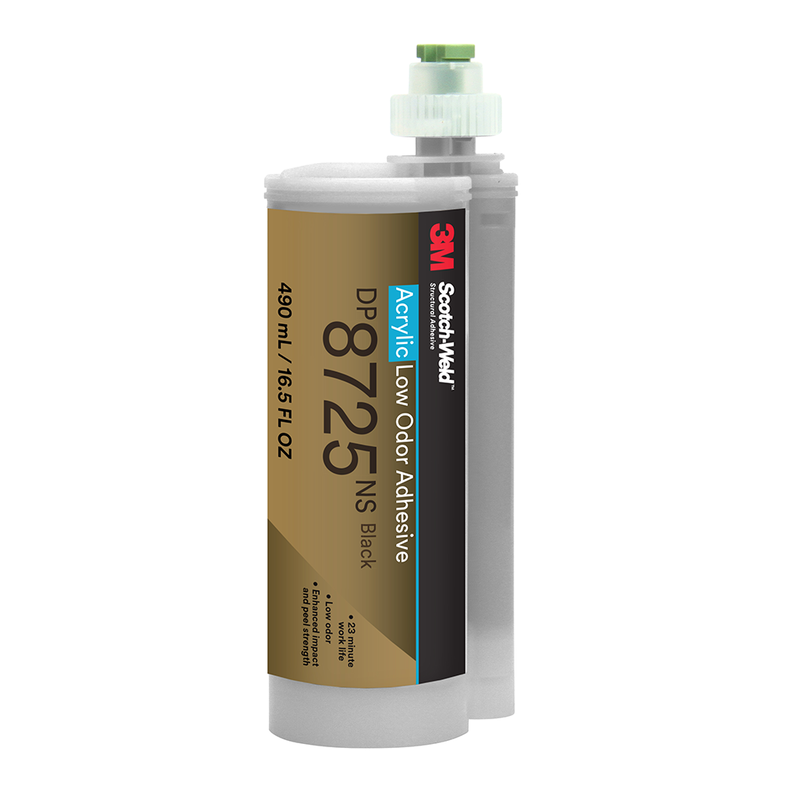 3M Scotch-Weld 2-Komponenten-Konstruktionsklebstoff auf Acrylatbasis DP8725NS, Schwarz, 490 ml