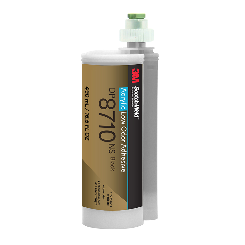 3M Scotch-Weld 2-Komponenten-Konstruktionsklebstoff auf Acrylatbasis DP8710NS, Schwarz, 490 ml