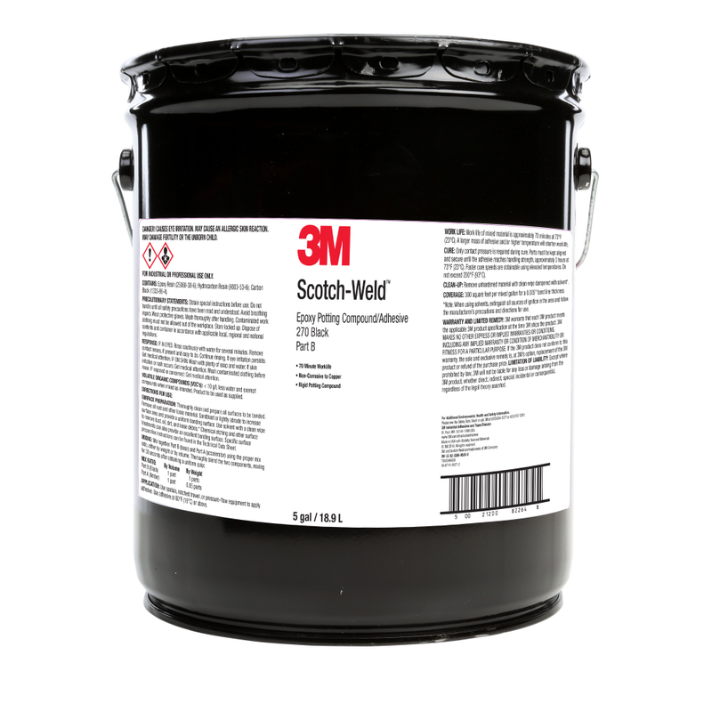 3M Scotch-Weld 2-Komponenten-Konstruktionsklebstoff auf Epoxidharzbasis DP270, Schwarz, Teil B, 18.9 L