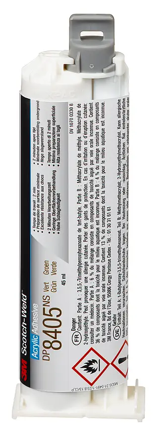 3M Scotch-Weld 2-Komponenten-Konstruktionsklebstoff auf Acrylatbasis DP8405NS, Grün, 45 ml