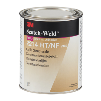 3M Scotch-Weld 1-Komponenten-Konstruktionsklebstoff auf Epoxidharzbasis 2214, HT Neue Formulierung, Grau,1 L