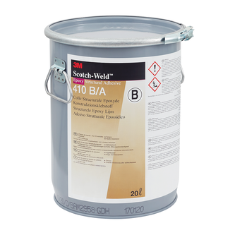 3M Scotch-Weld 2-Komponenten-Konstruktionsklebstoff auf Epoxidharzbasis DP410, Transparent, Teil A, 20 L