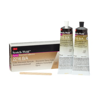 3M Scotch-Weld 2-Komponenten-Konstruktionsklebstoff auf Epoxidharzbasis DP2216, Grau, Teil B/A, Grau, 59 ml