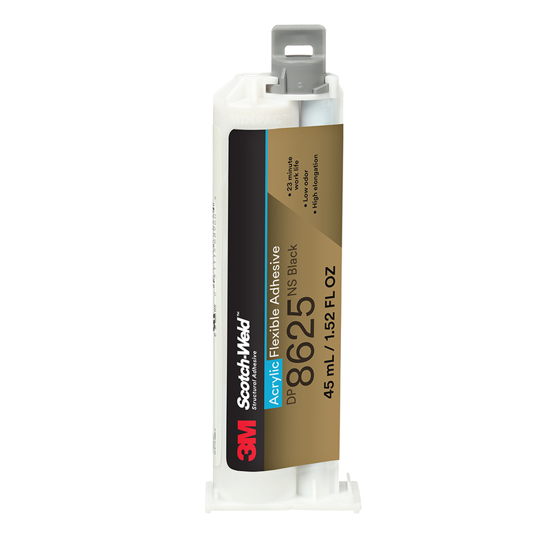 3M Scotch-Weld 2-Komponenten-Konstruktionsklebstoff auf Acrylatbasis DP8625NS, Schwarz, 45 ml