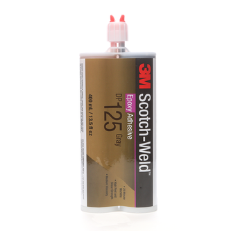 3M Scotch-Weld 2-Komponenten-Konstruktionsklebstoff auf Epoxidharzbasis DP125, Grau, 400 ml Duo-Pak