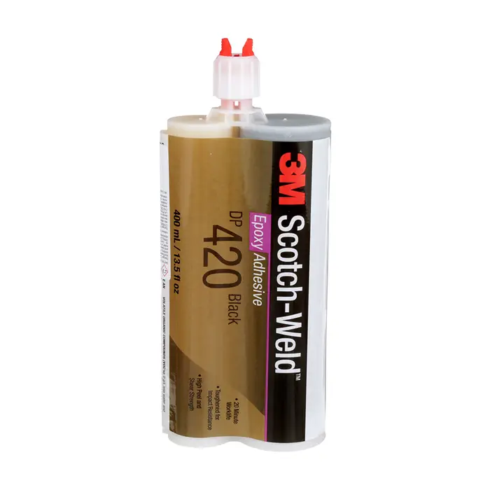 3M Scotch-Weld 2-Komponenten-Konstruktionsklebstoff auf Epoxidharzbasis DP420 Schwarz, 400 ml