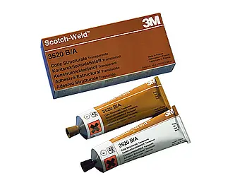 3M Scotch-Weld 2-Komponenten-Konstruktionsklebstoff auf Epoxidharzbasis 3520, Teil B/A, Transparent, 2 L