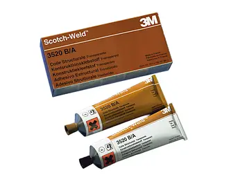 3M Scotch-Weld 2-Komponenten-Konstruktionsklebstoff auf Epoxidharzbasis 3520, Teil B/A, Transparent, 2 L