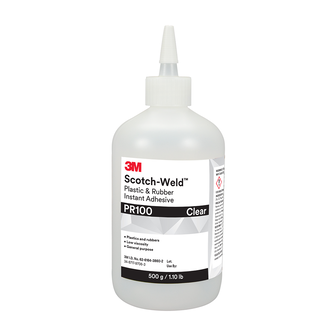 3M Scotch-Weld Cyanacrylat-Klebstoff für Kunststoffe und Elastomere PR100, Transparent, 20 g