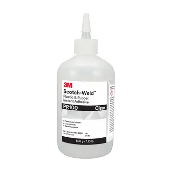 3M Scotch-Weld Cyanacrylat-Klebstoff für Kunststoffe und Elastomere PR100, Transparent, 20 g