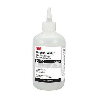 3M Scotch-Weld Cyanacrylat-Klebstoff für Kunststoffe und Elastomere PR100, Transparent, 20 g