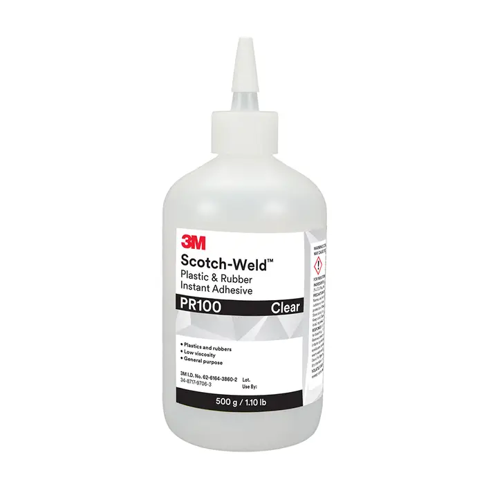 3M Scotch-Weld Cyanacrylat-Klebstoff für Kunststoffe und Elastomere PR100, Transparent, 50 g