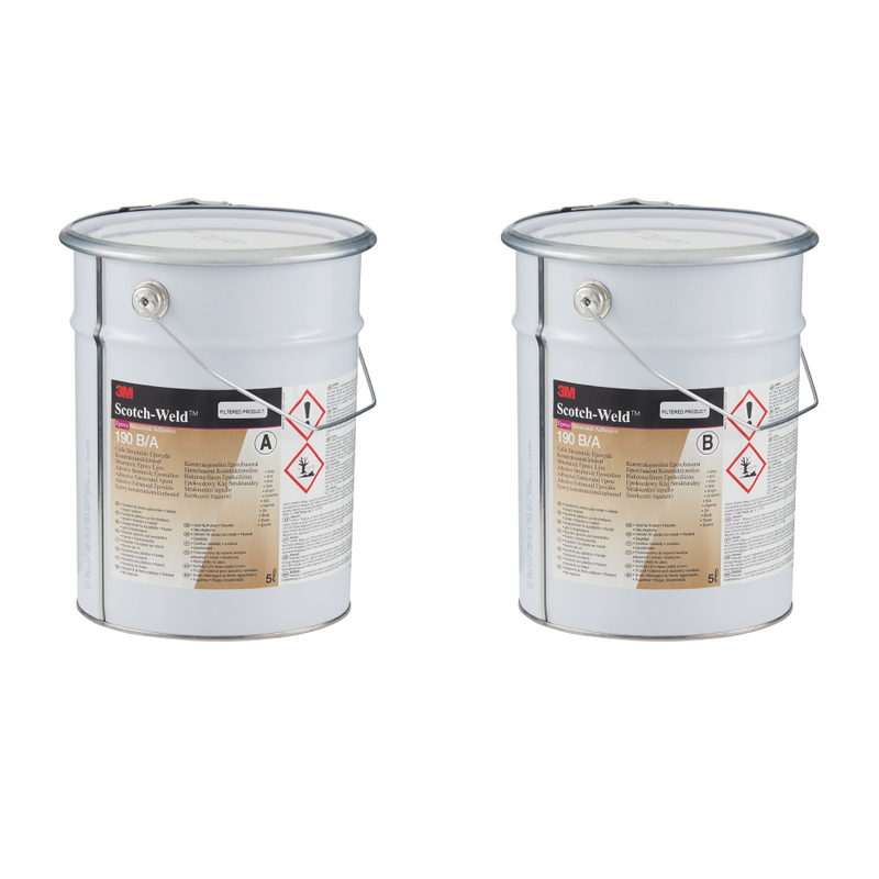 3M Scotch-Weld 2-Komponenten-Konstruktionsklebstoff auf Epoxidharzbasis DP190, Grau, 10 L