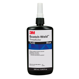 3M Scotch-Weld Anaerober Klebstoff zur Schraubensicherung TL42, Blau, 250 ml