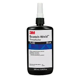 3M Scotch-Weld Anaerober Klebstoff zur Schraubensicherung TL42, Blau, 250 ml