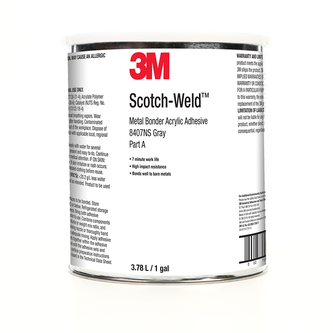 3M Scotch-Weld 2-Komponenten Konstruktionsklebstoff auf Acrylatbasis DP8407NS, Grau, Teil A, 3.78 L