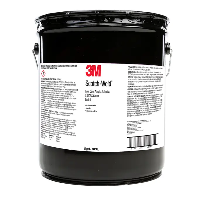 3M Scotch-Weld 2-Komponenten-Konstruktionsklebstoff auf Acrylatbasis DP8810NS, Grün, 18.9 L, Teil B