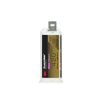 3M Scotch-Weld 2-Komponenten-Konstruktionsklebstoff auf Epoxidharzbasis DP420, Schwarz, 50 ml Duo-Pak