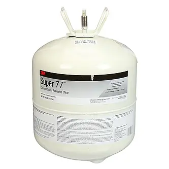3M Zylinder Sprühklebstoff Super 77, Transparent, 13.2 kg Cylinder