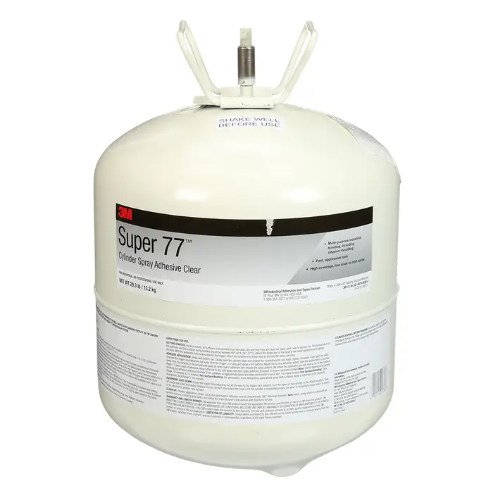 3M Zylinder Sprühklebstoff Super 77, Transparent, 13.2 kg Cylinder