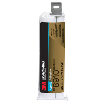 3M Scotch-Weld 2 Komponenten-Konstruktionsklebstoff auf Acrylatbasis DP8910NS, Schwarz, 45 ml Duo-Pak