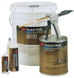 3M Scotch-Weld 2-Komponenten-Konstruktionsklebstoff auf Acrylatbasis DP8010, Blau-Grün, 45 ml