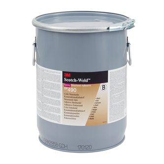 3M Scotch-Weld 2-Komponenten-Konstruktionsklebstoff auf Epoxidharzbasis DP490, Schwarz, Teil A, Aktivator, 160 L