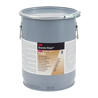 3M Scotch-Weld 2-Komponenten-Konstruktionsklebstoff auf Epoxidharzbasis DP490, Schwarz, Teil A, Aktivator, 160 L