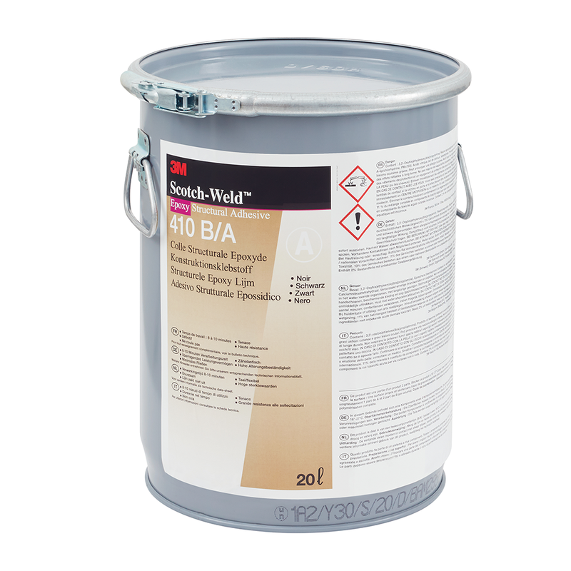 3M Scotch-Weld 2-Komponenten-Konstruktionsklebstoff auf Epoxidharzbasis DP410, Schwarz, Teil A, 20 L