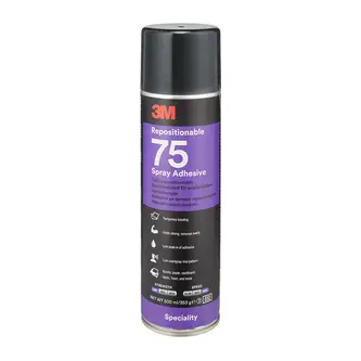 3M Sprühklebstoff auf Basis Synthetischer Elastomere Repositionable 75, Transparent, 500 ml